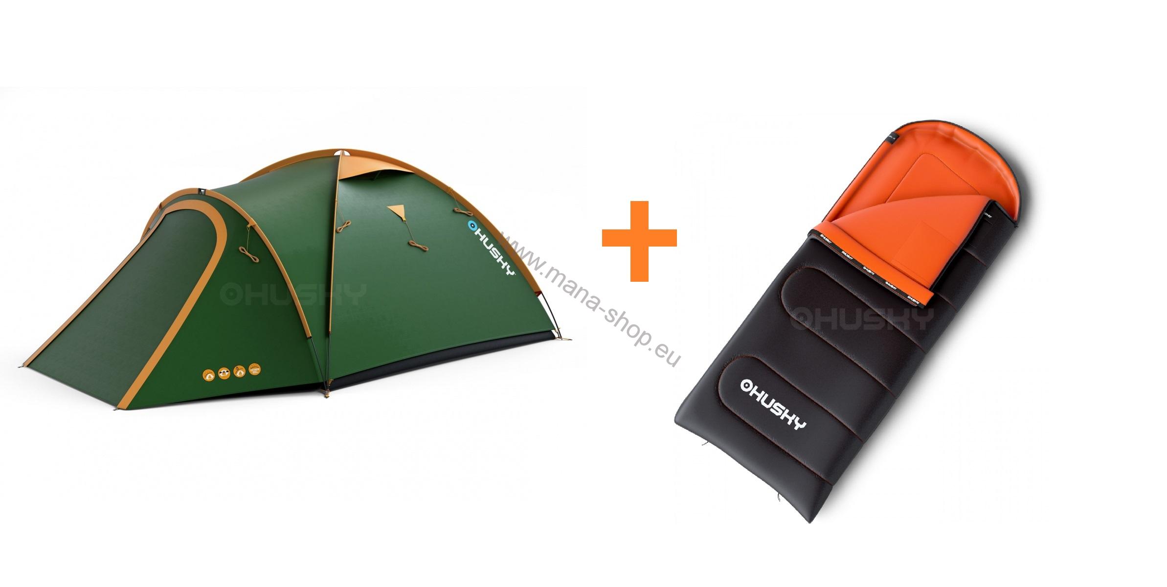 Zelt OUTDOOR BIZON 4 CLASSIC + Schlafsack GIZMO gratis