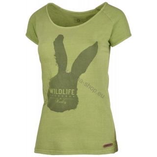 Damen T-Shirt RABBIT NEW HUSKY grün